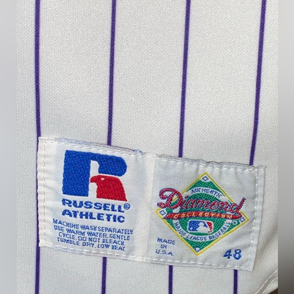 Vintage Colorado Rockies Baseball Jersey Russell Athletic Diamond Collection - Picture 8 of 13